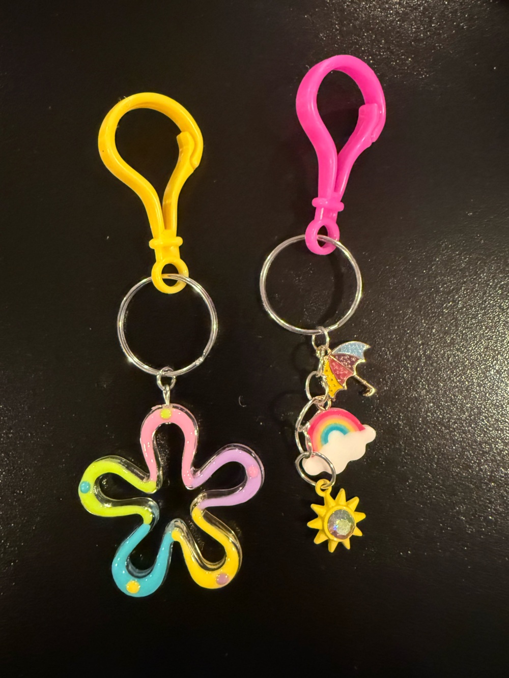 Set of 2 Bag Clips or Keychains - Like New
